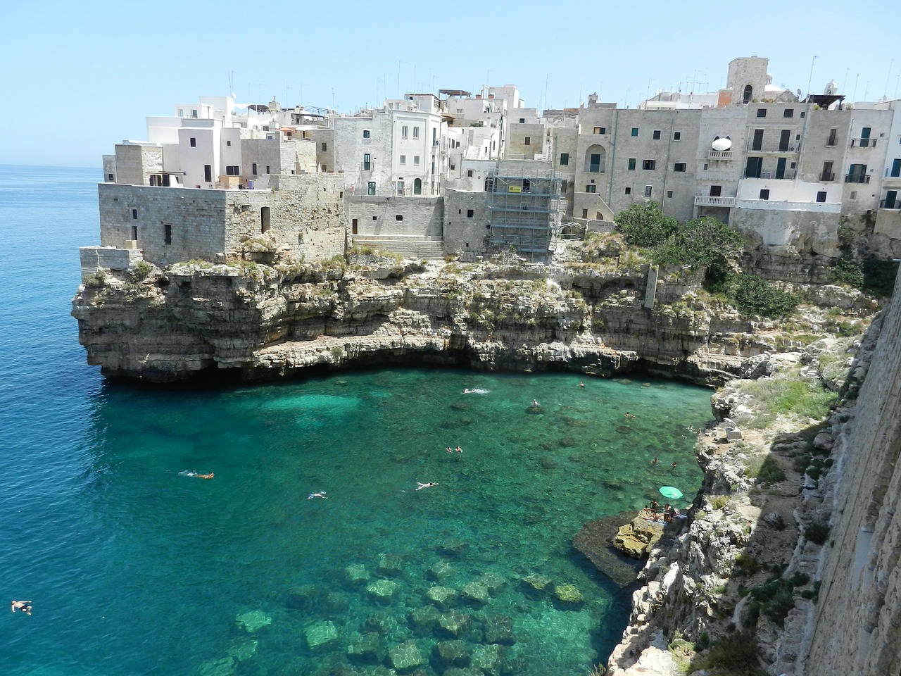 puglia village sea free photo