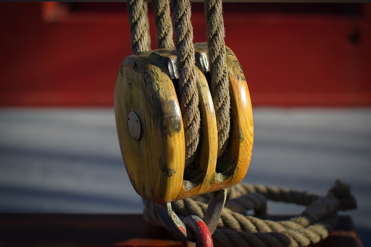 pulley rope boat free photo