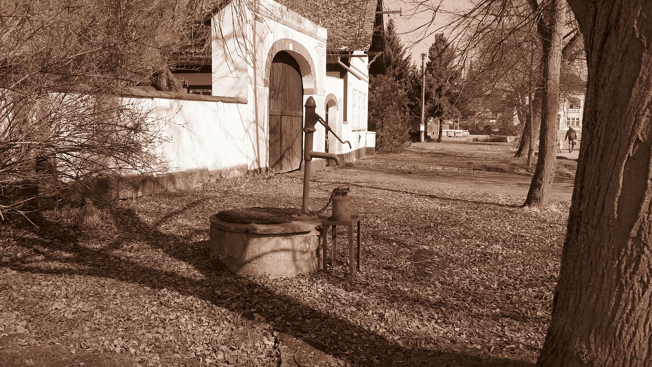 pump village shadow free photo