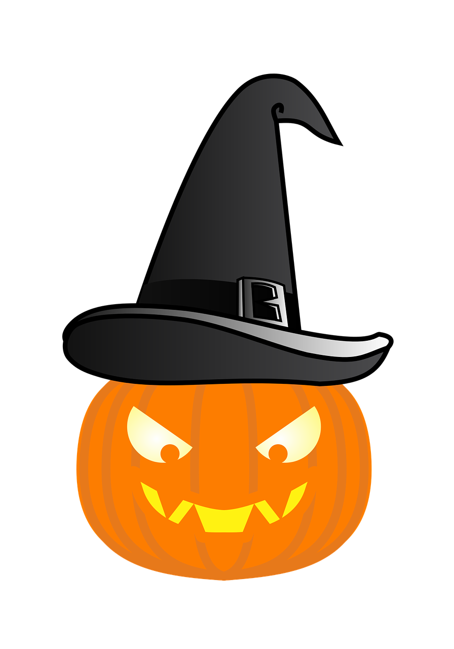 pumpkin witch's hat black hat free photo