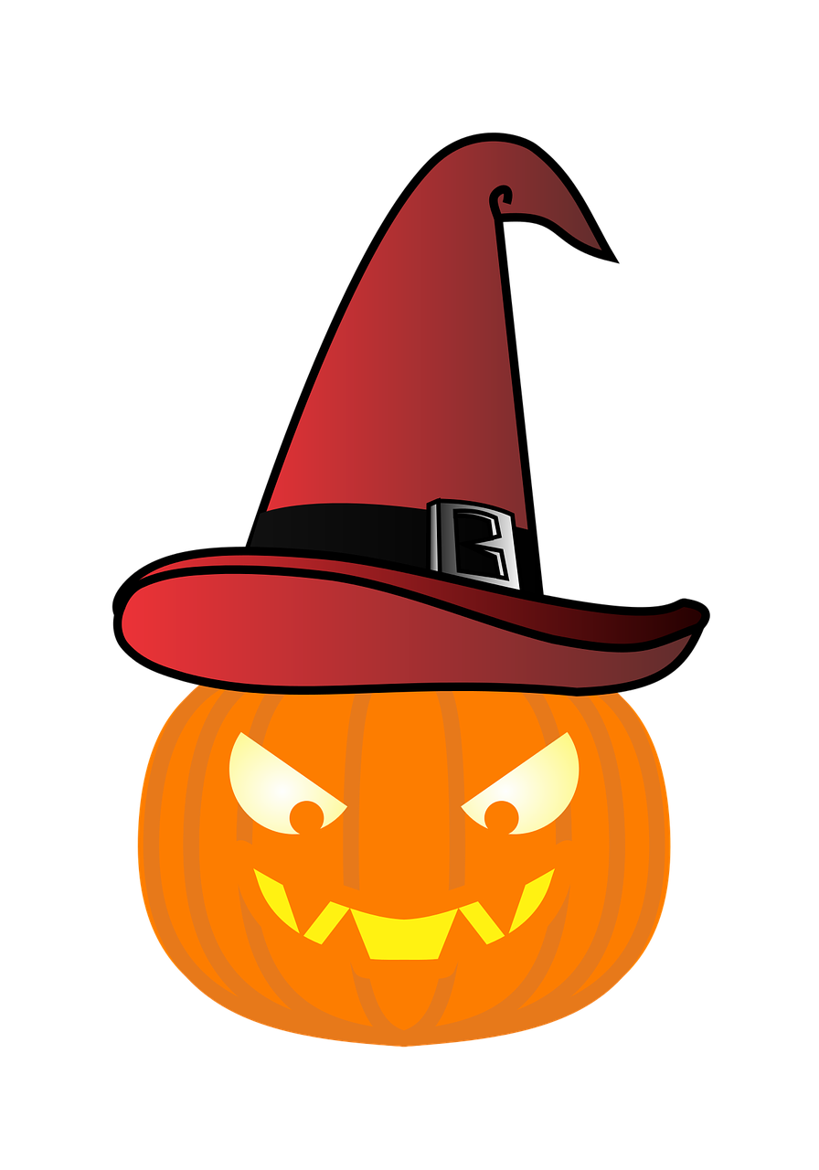 pumpkin witch's hat red hat free photo