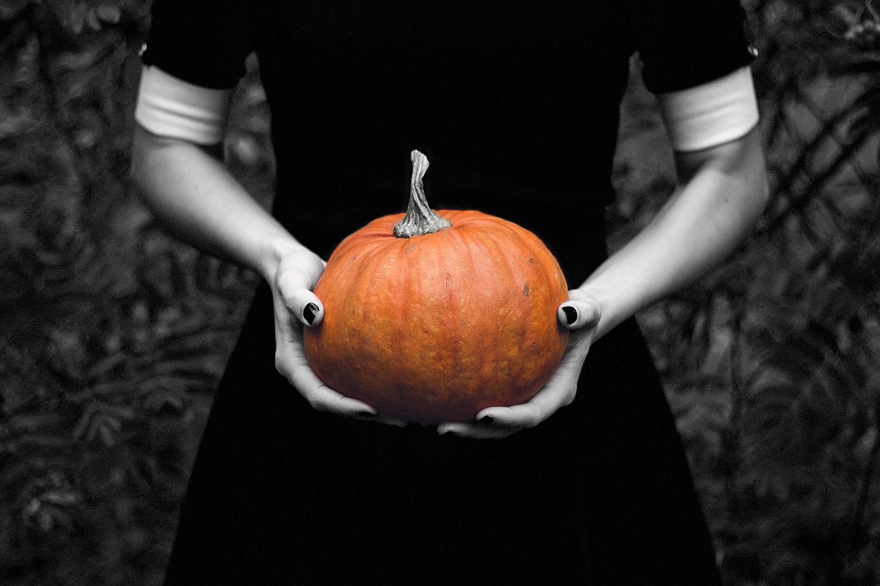 pumpkin lady halloween free photo