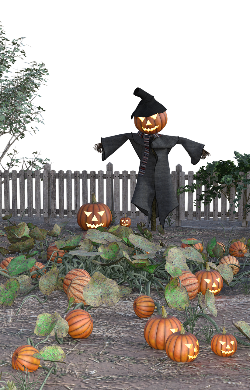 pumpkin halloween scarecrow free photo