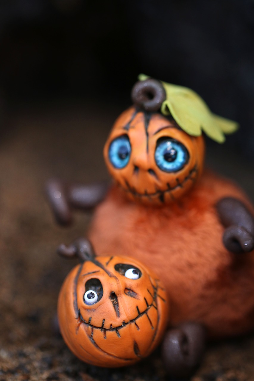 pumpkin halloween figures free photo