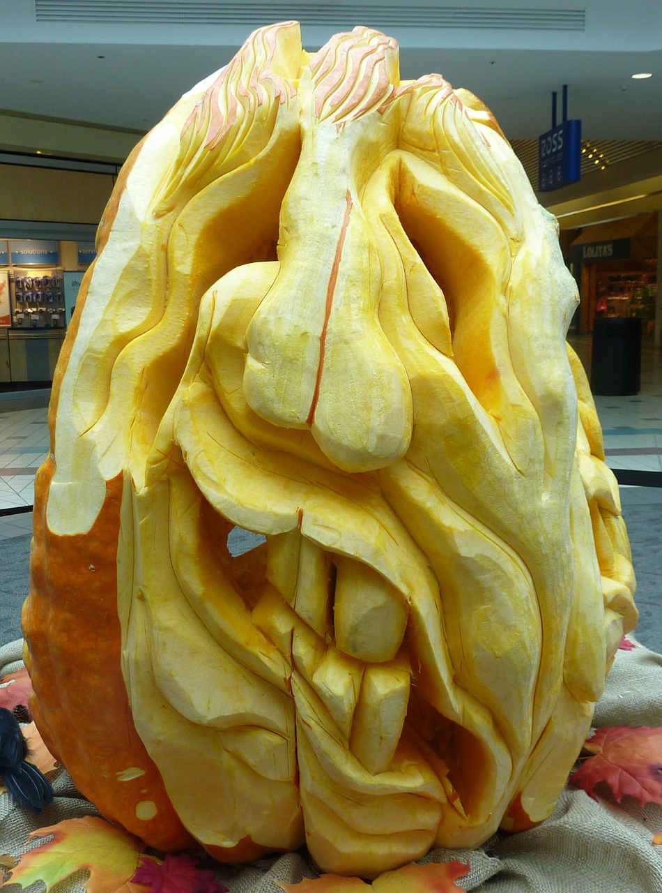 pumpkin carved halloween free photo