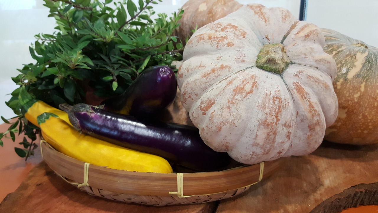 pumpkin veg eggplant free photo