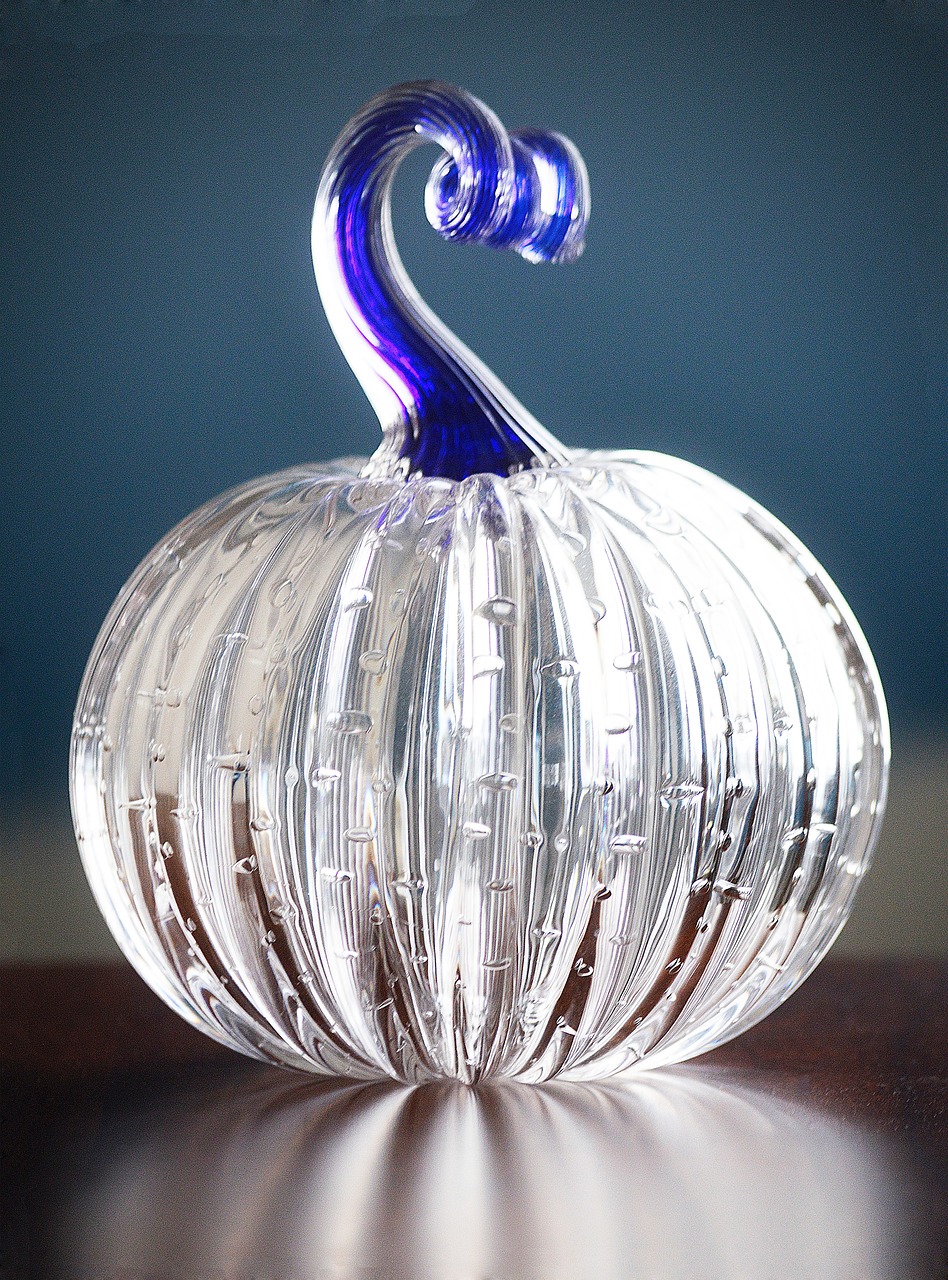 pumpkin crystal glass free photo