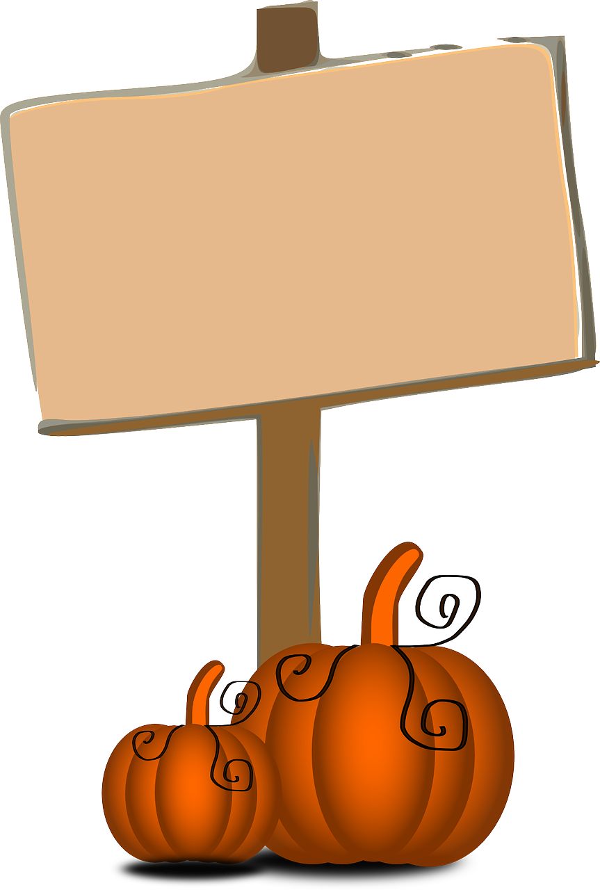 pumpkins thanksgiving signpost free photo