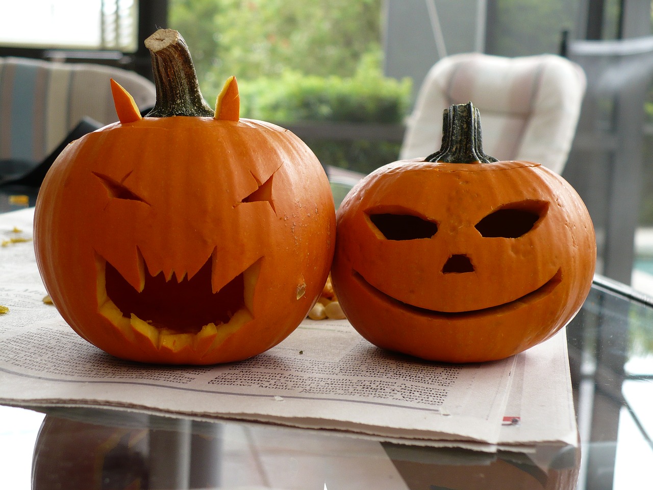 pumpkins halloween couple free photo