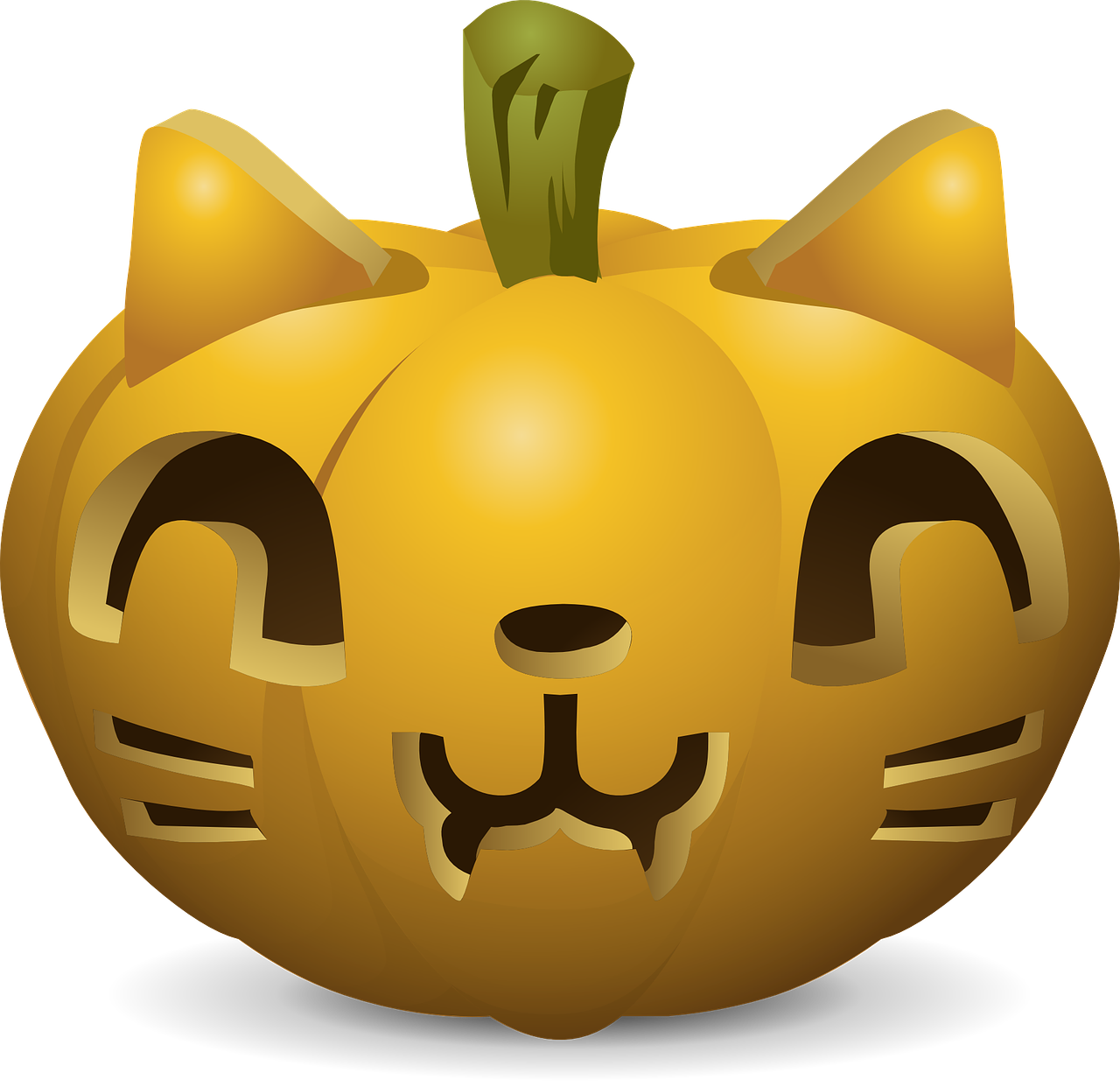 pumpkins carved cats free photo