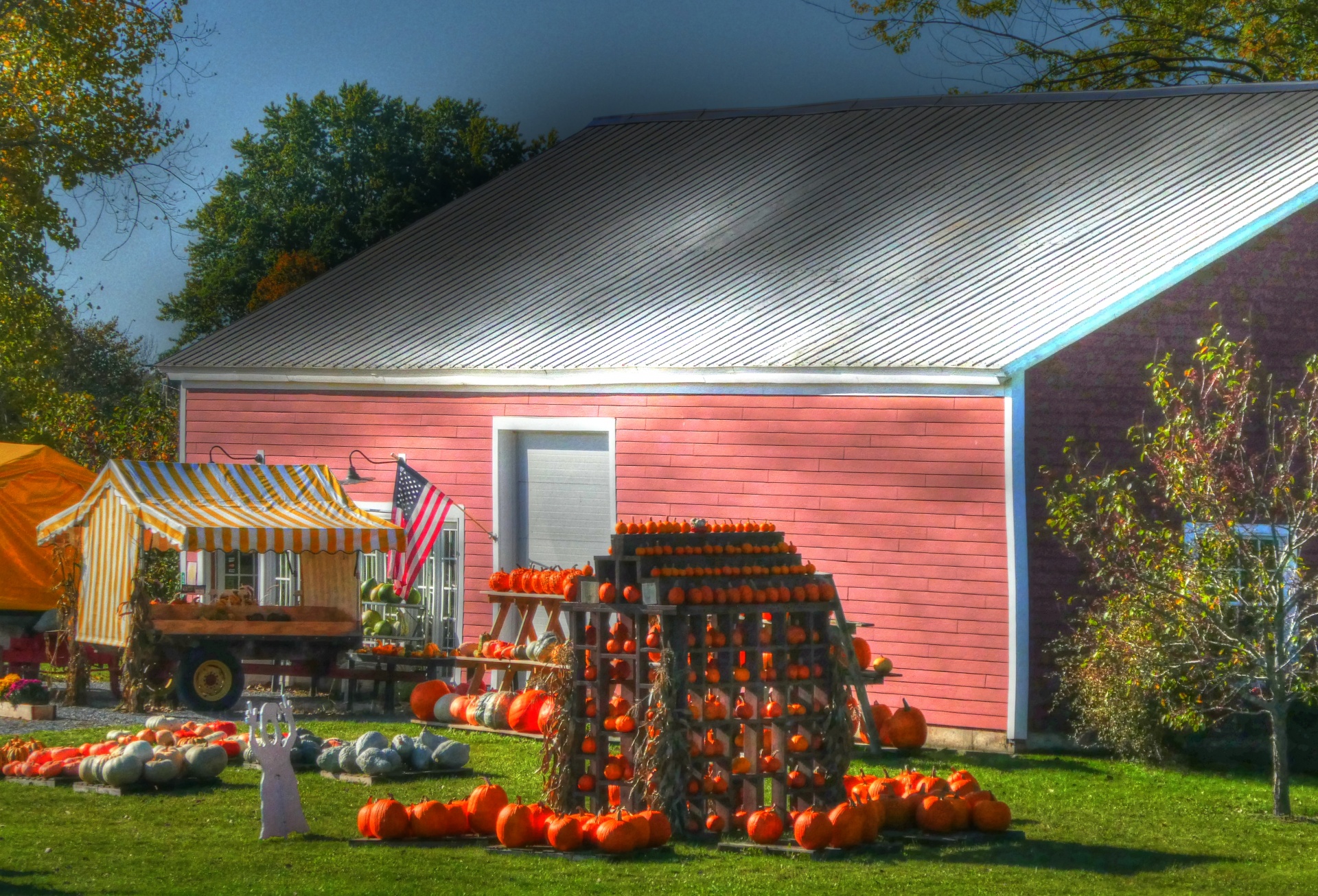 barn barns pumpkin free photo