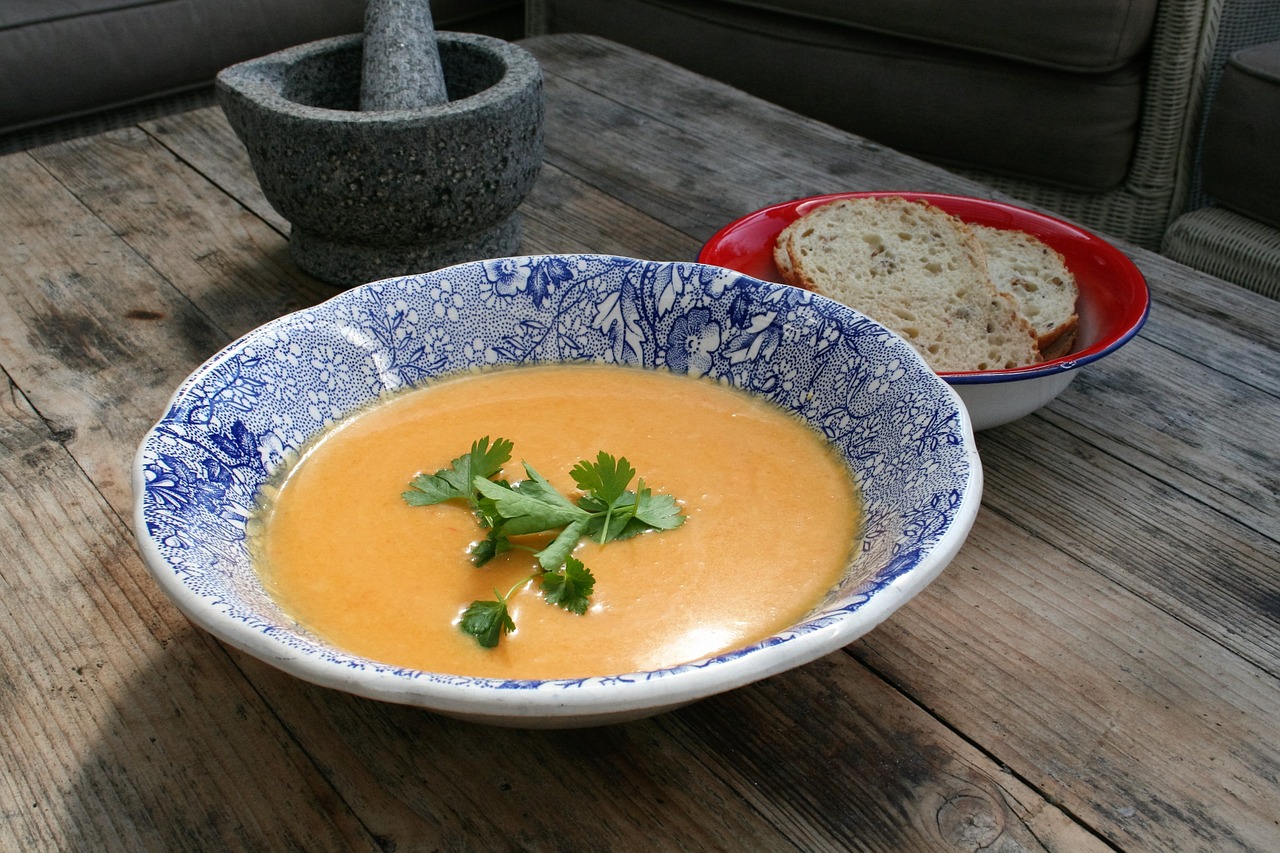 pumpkinsoup food lunch free photo