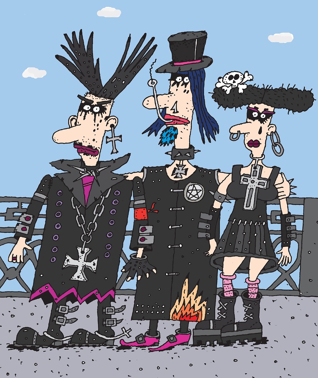 punk  goths  gothic free photo