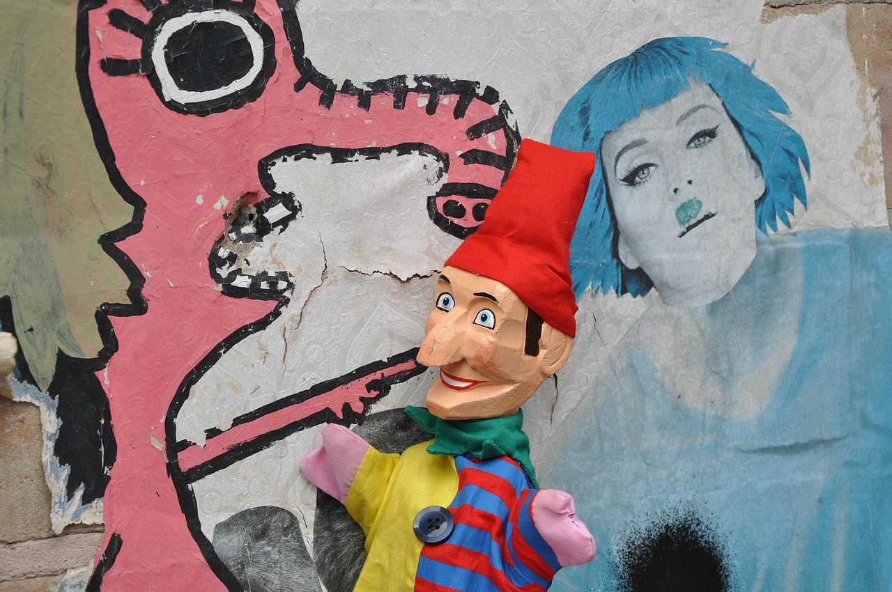 puppet blue clown free photo