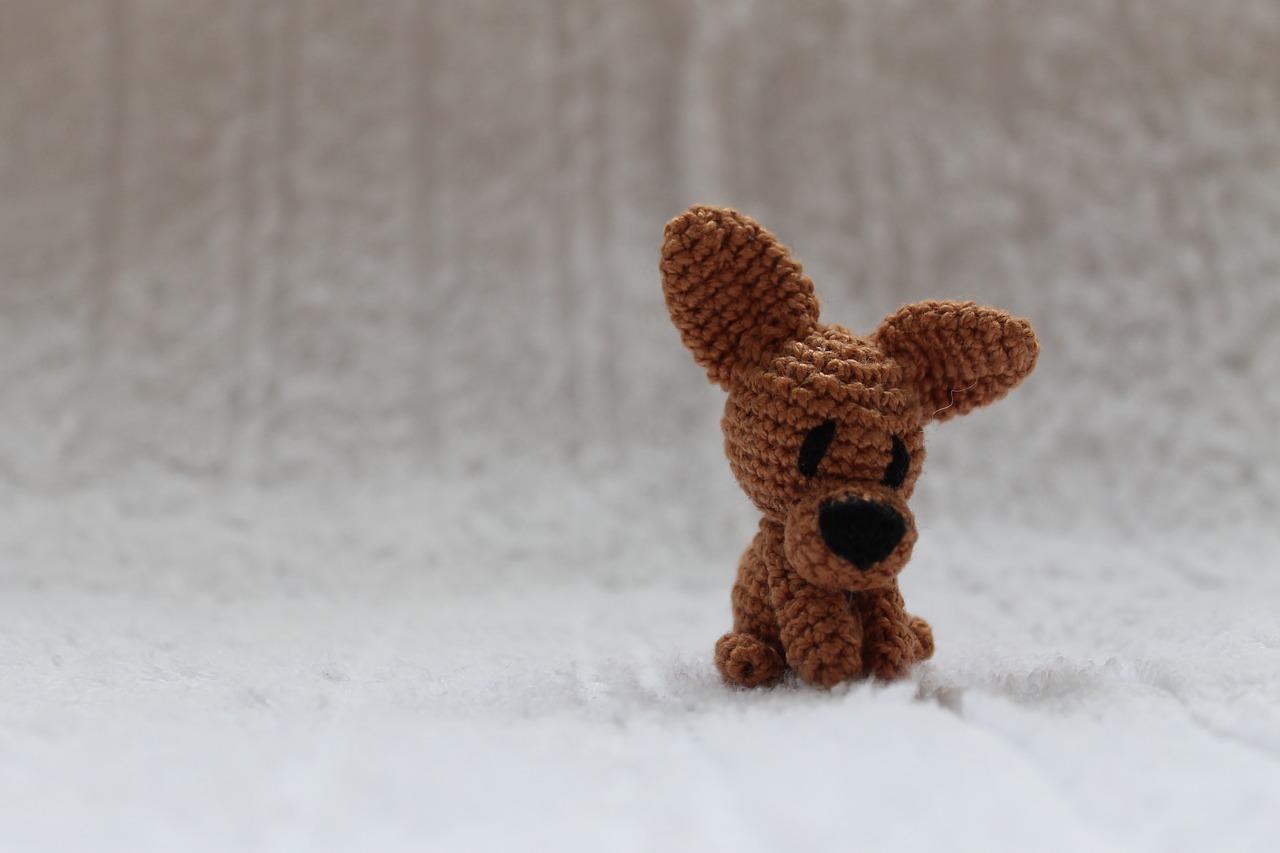 puppy  toy  crochet free photo