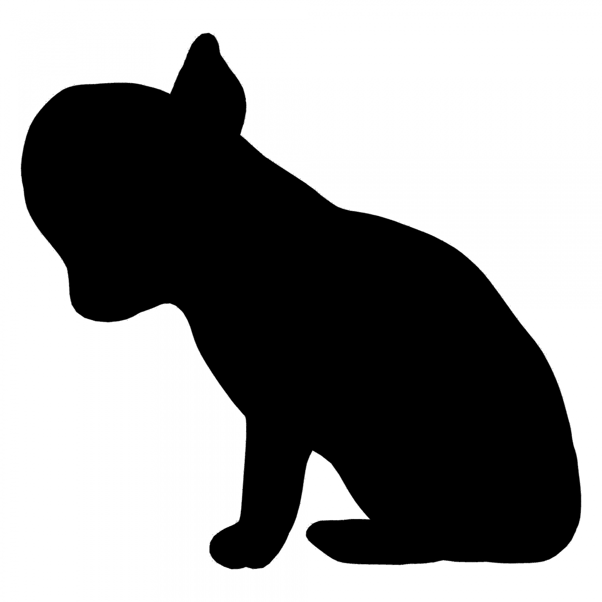 silhouette puppy dog free photo