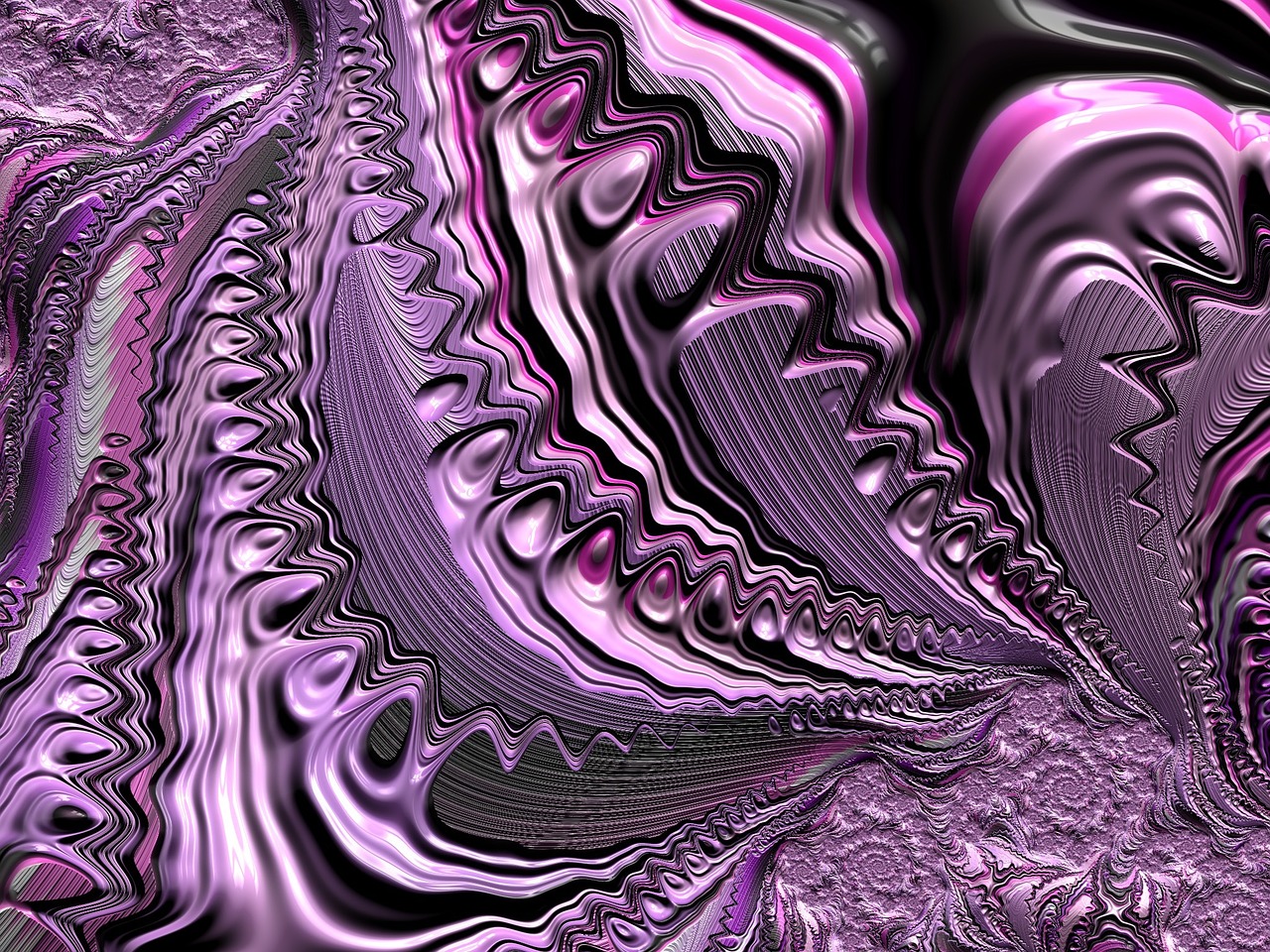 purple fractal flowing free photo