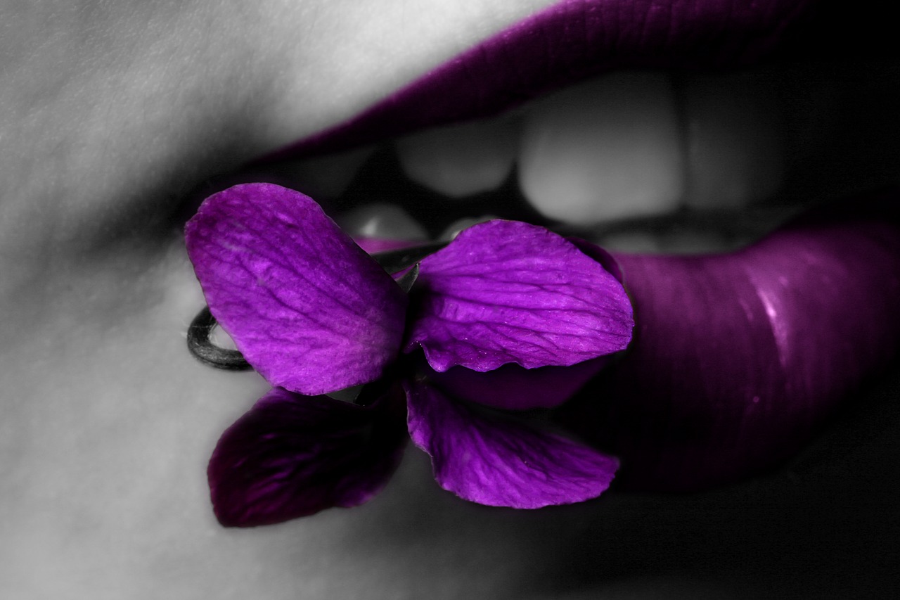 purple lips violet free photo