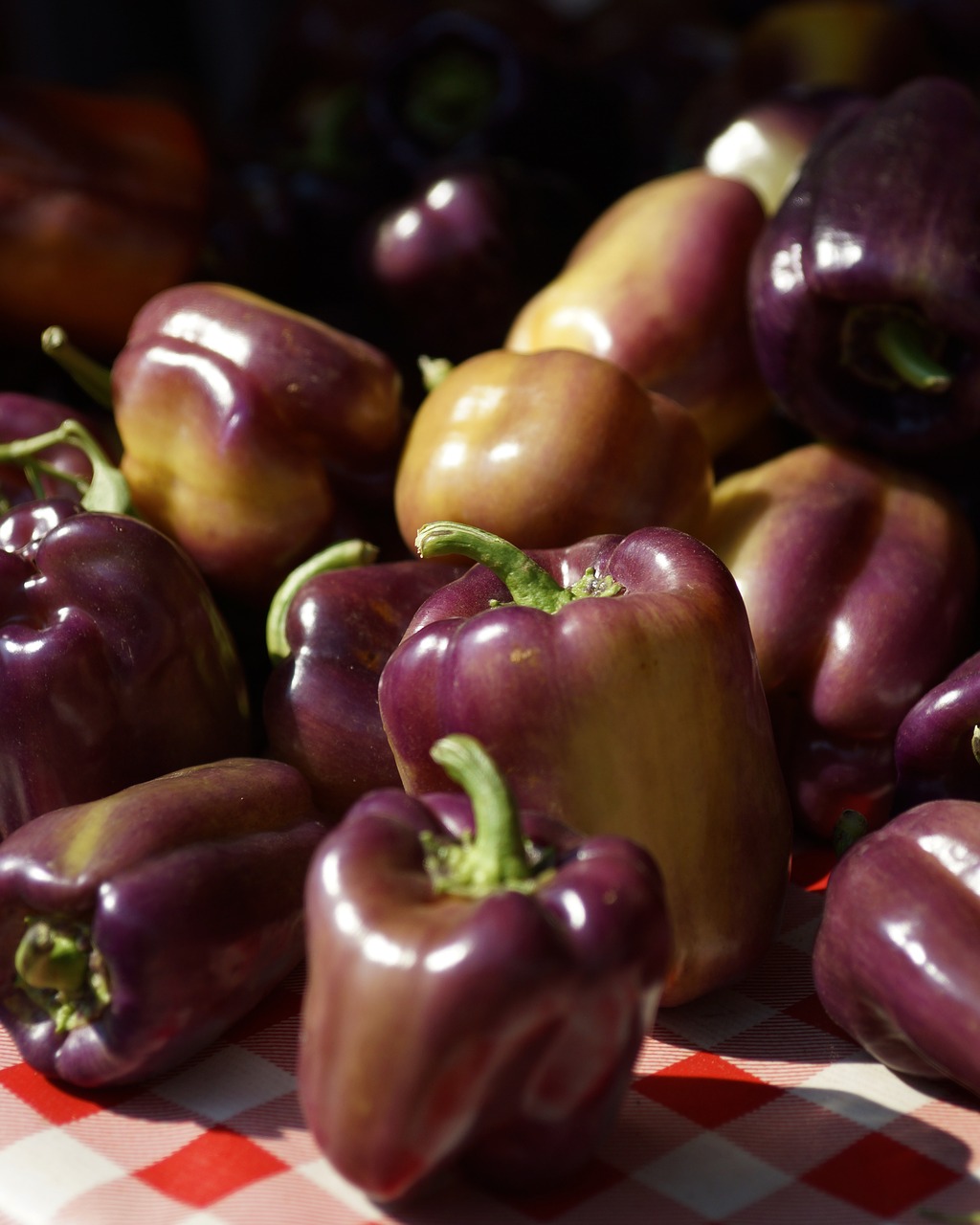 purple pepper market free photo