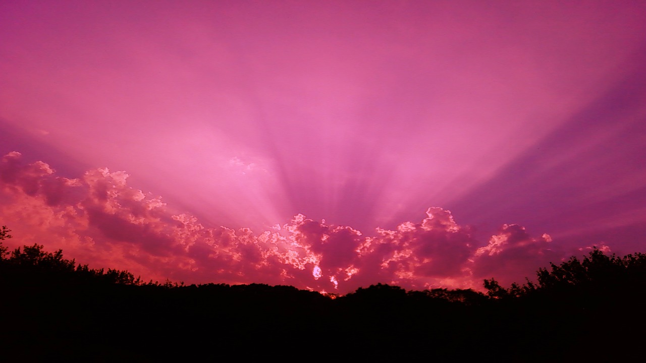 purple sky sunset free photo