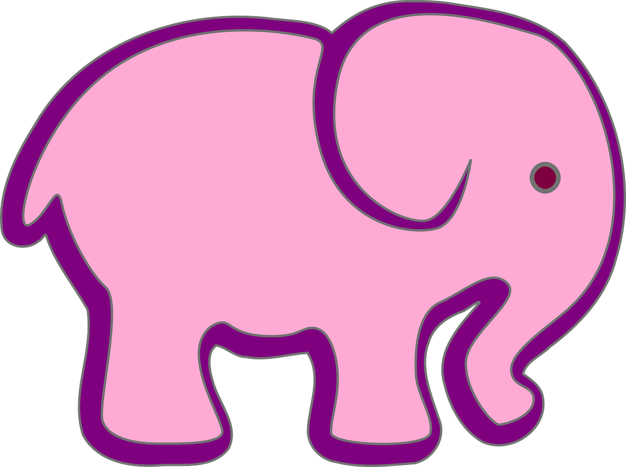 purple pink elephant free photo