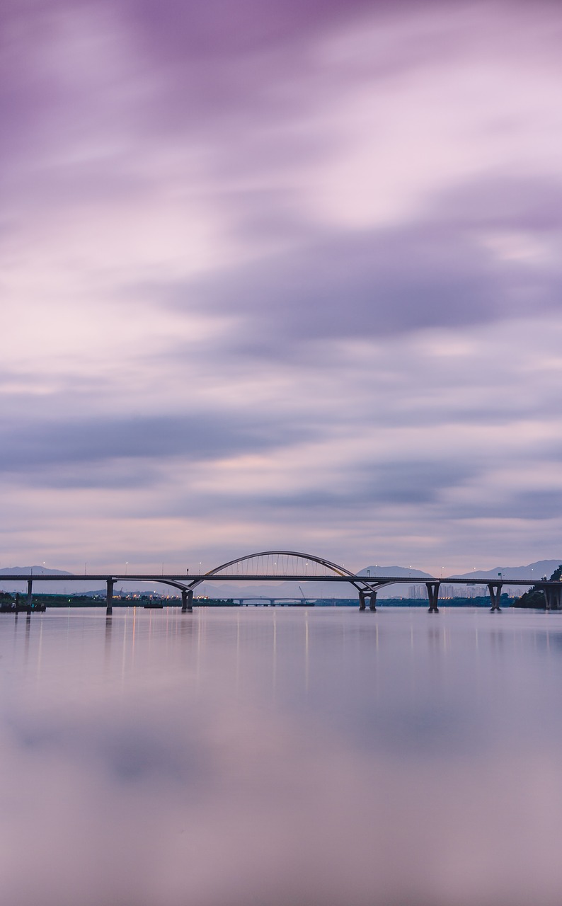 purple  bridge  river free photo