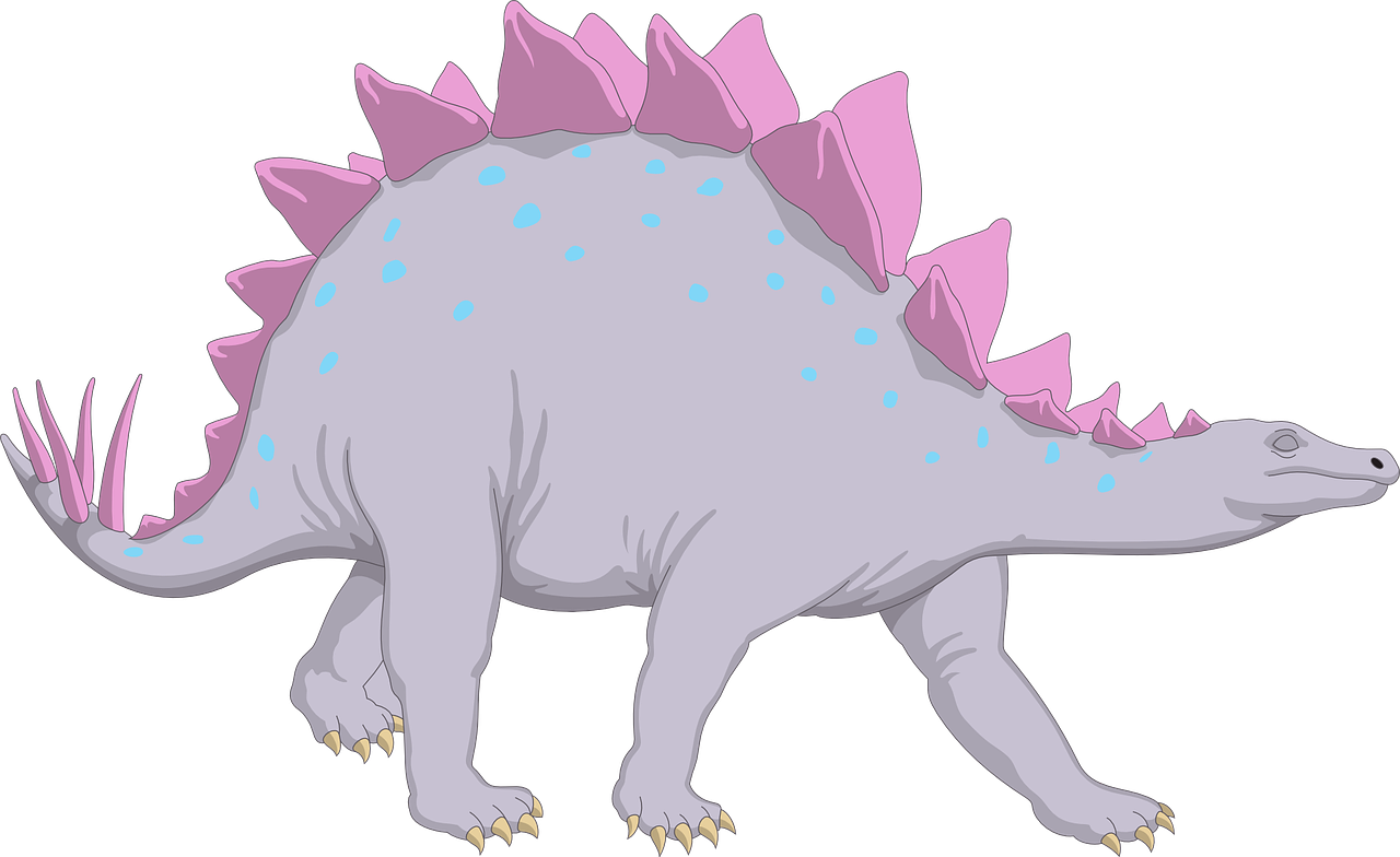 purple dinosaur stegosaurus free photo