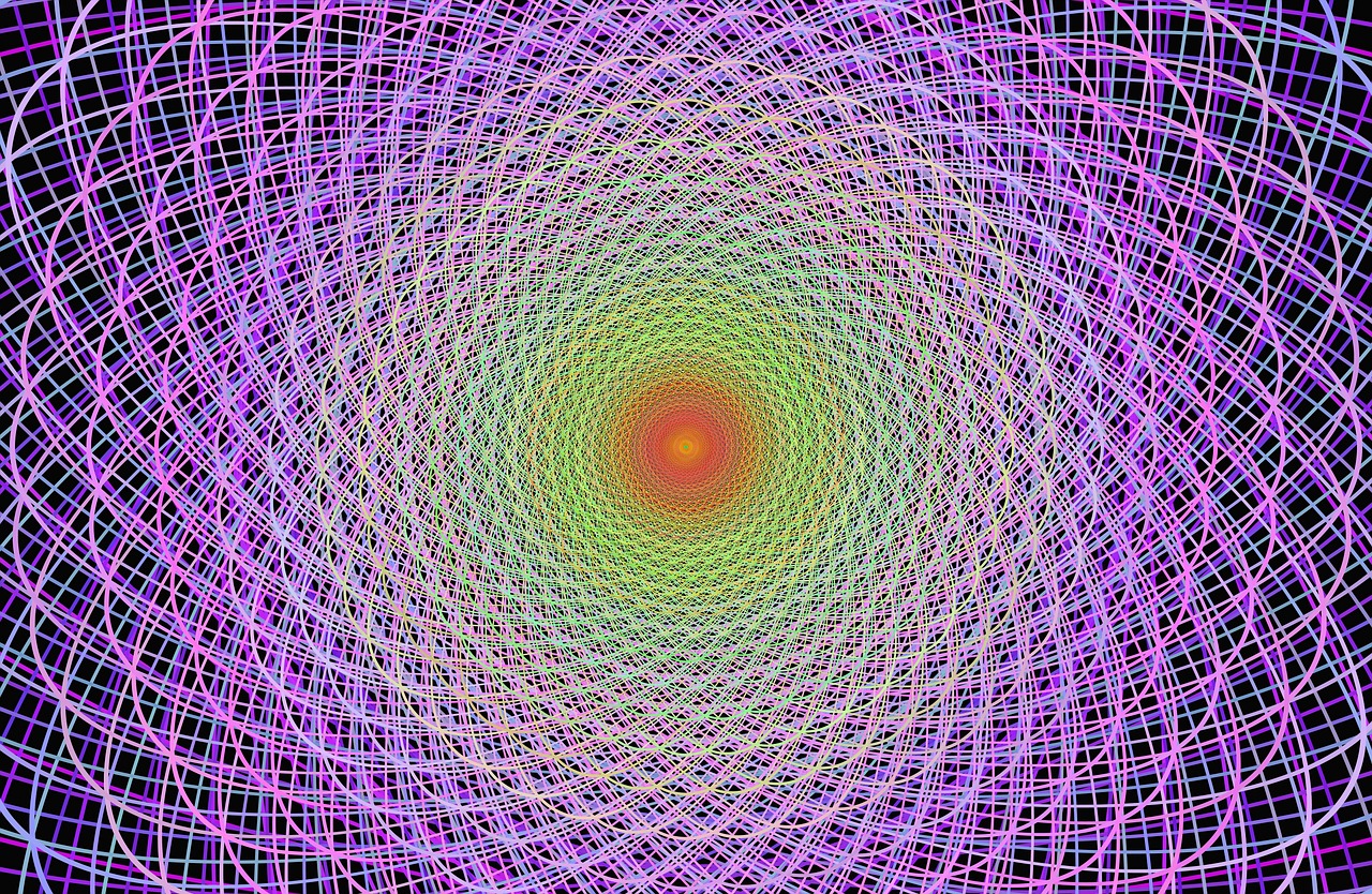 purple fractal curve free photo