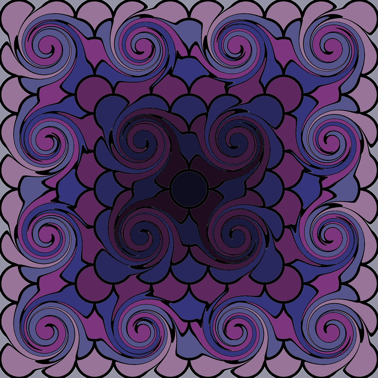 purple swirls design free photo