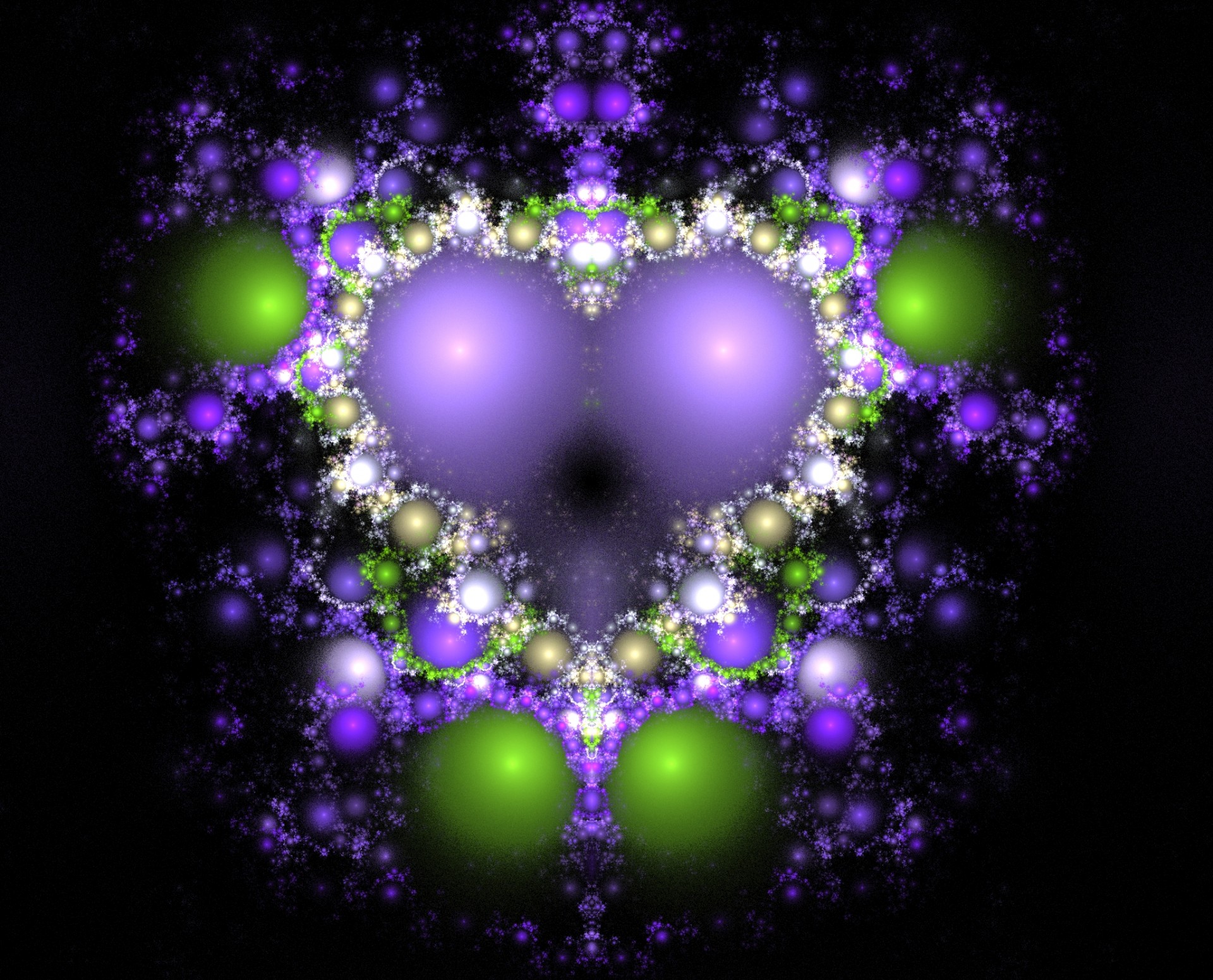 fractal green heart free photo