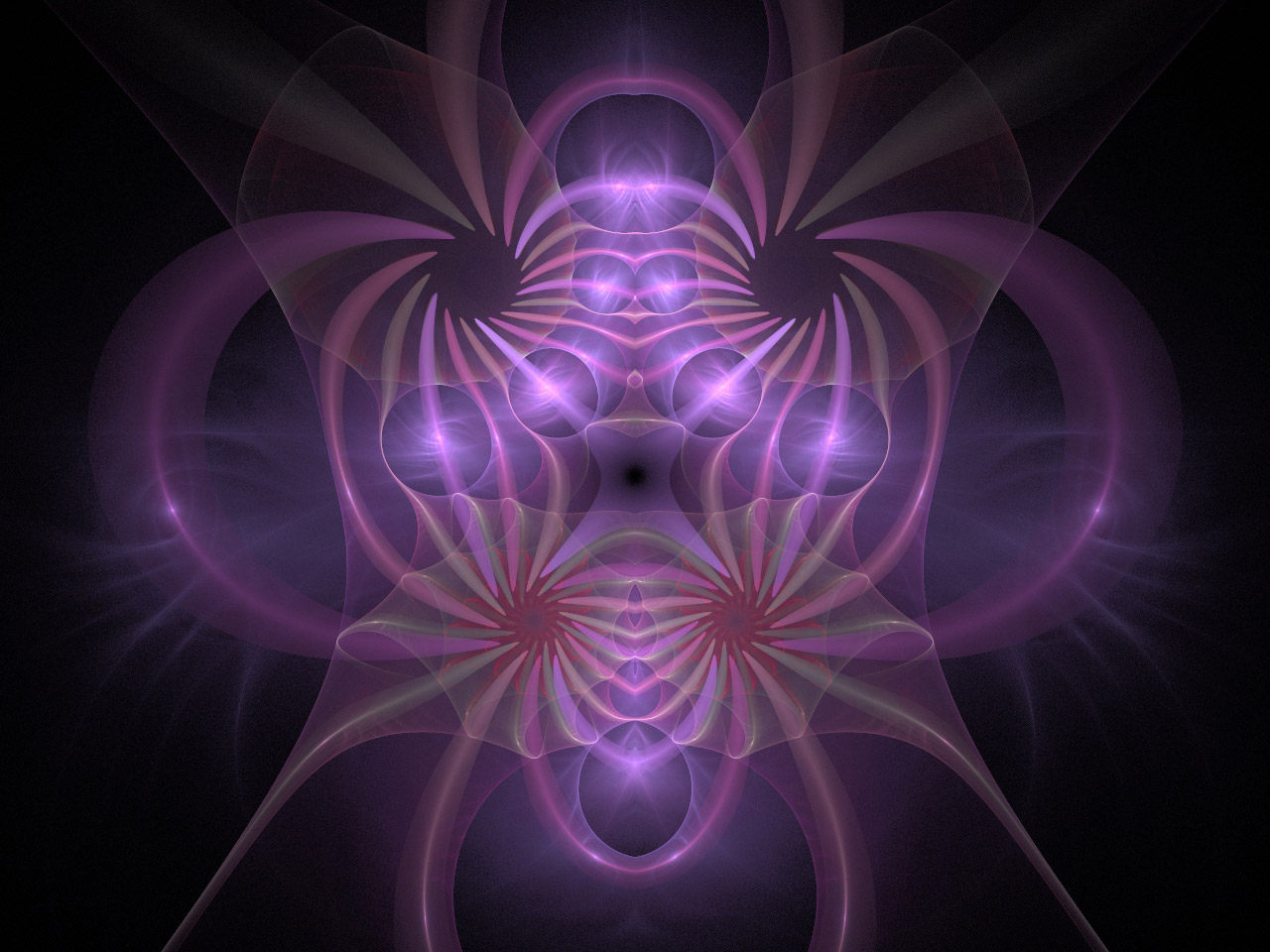 fractal pink purple free photo