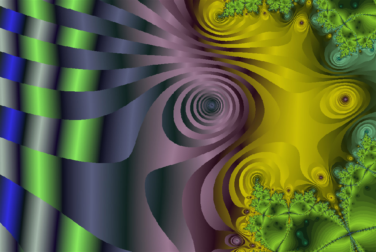 green gold fractal free photo