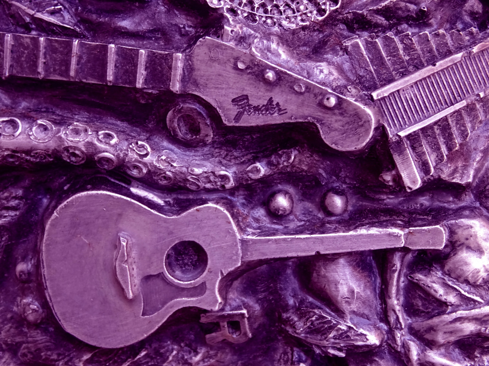purple guitar guitars free photo