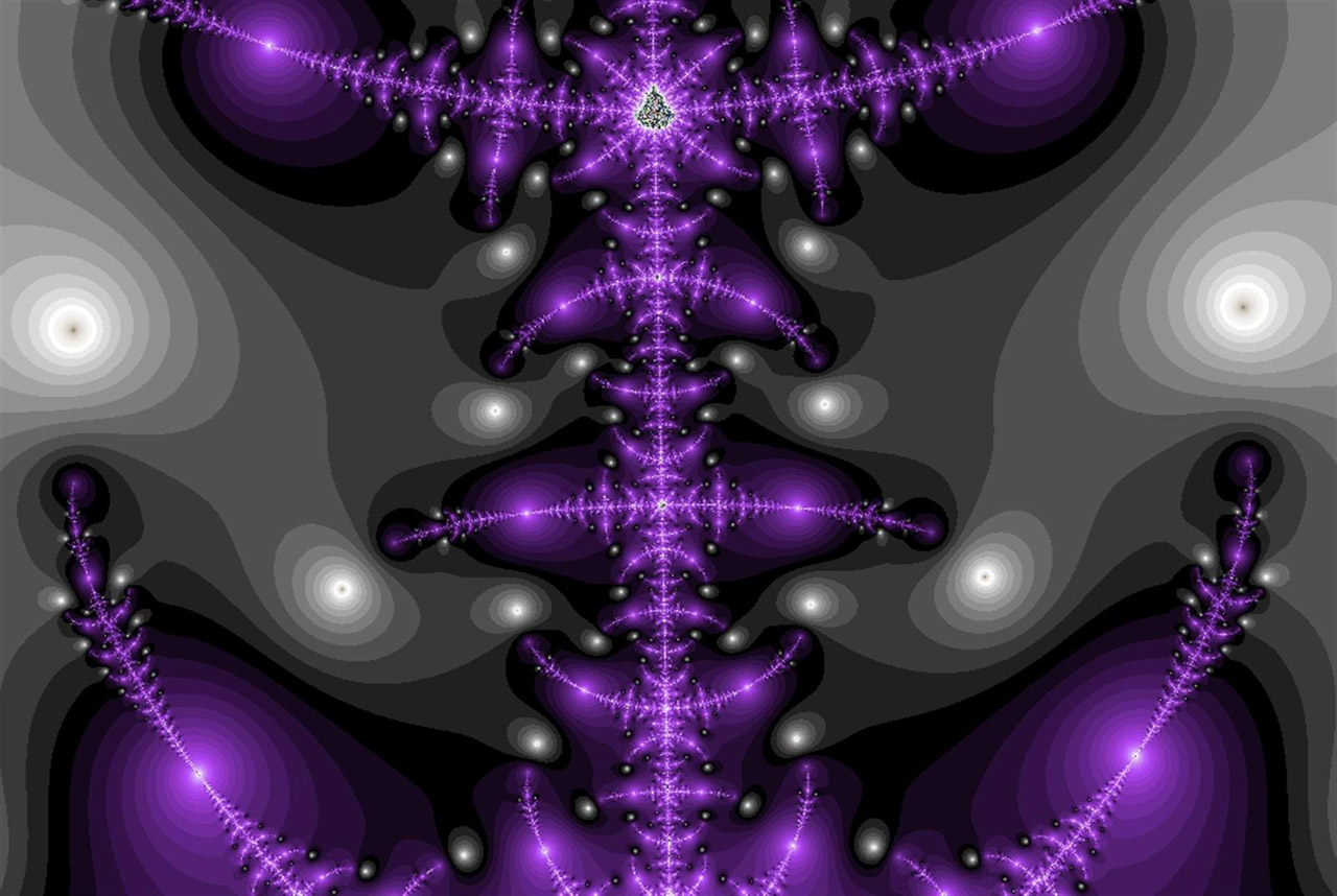 fractal purple purple lights free photo