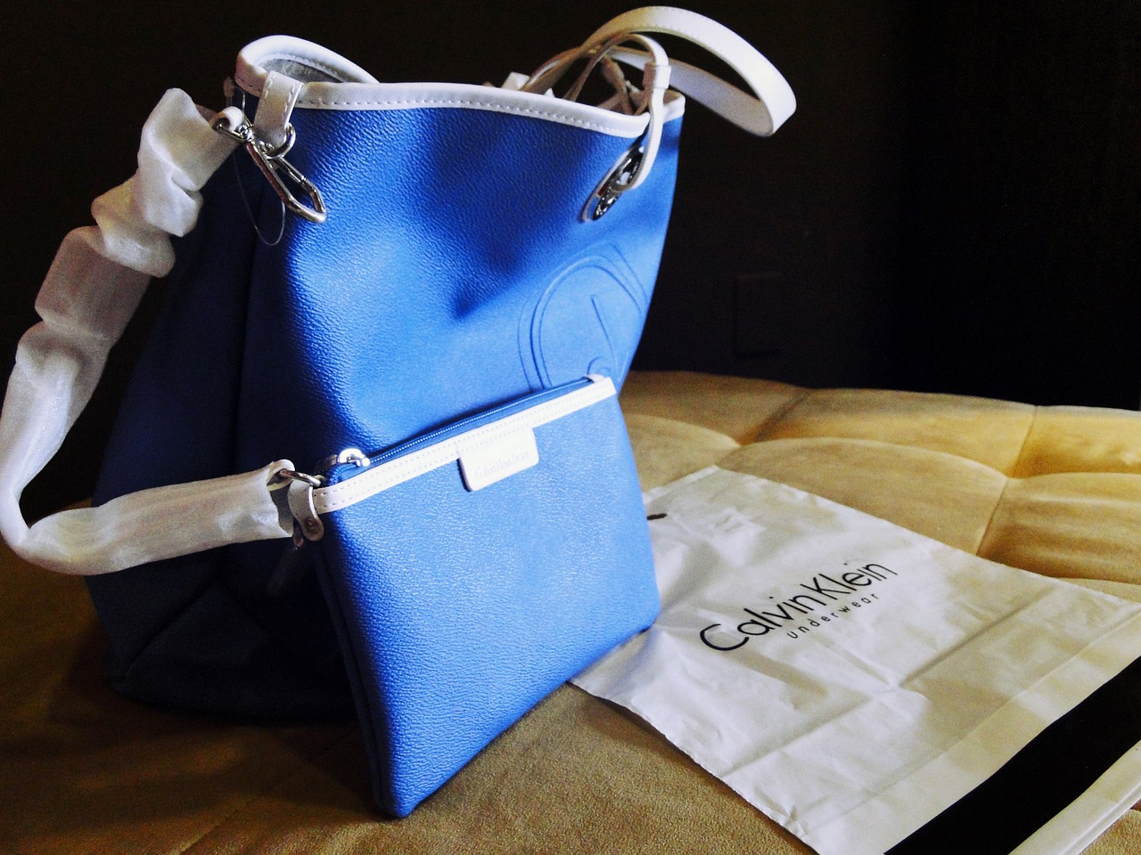 purse blue bag free photo