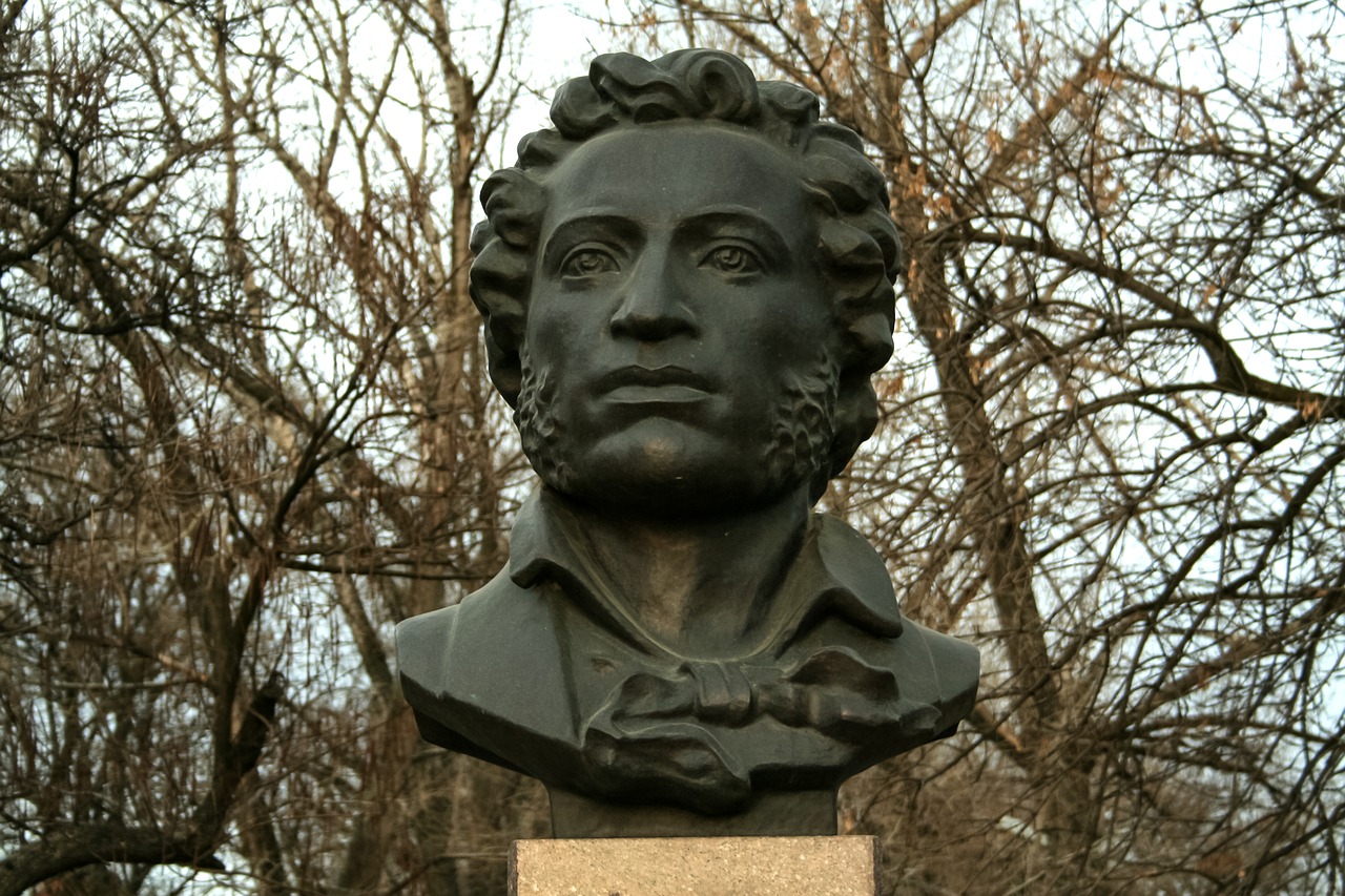 pushkin  bust  monument free photo