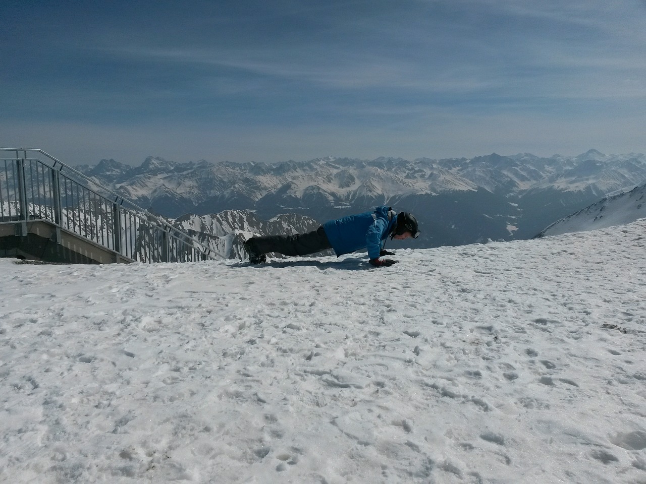pushups skiers ski area free photo