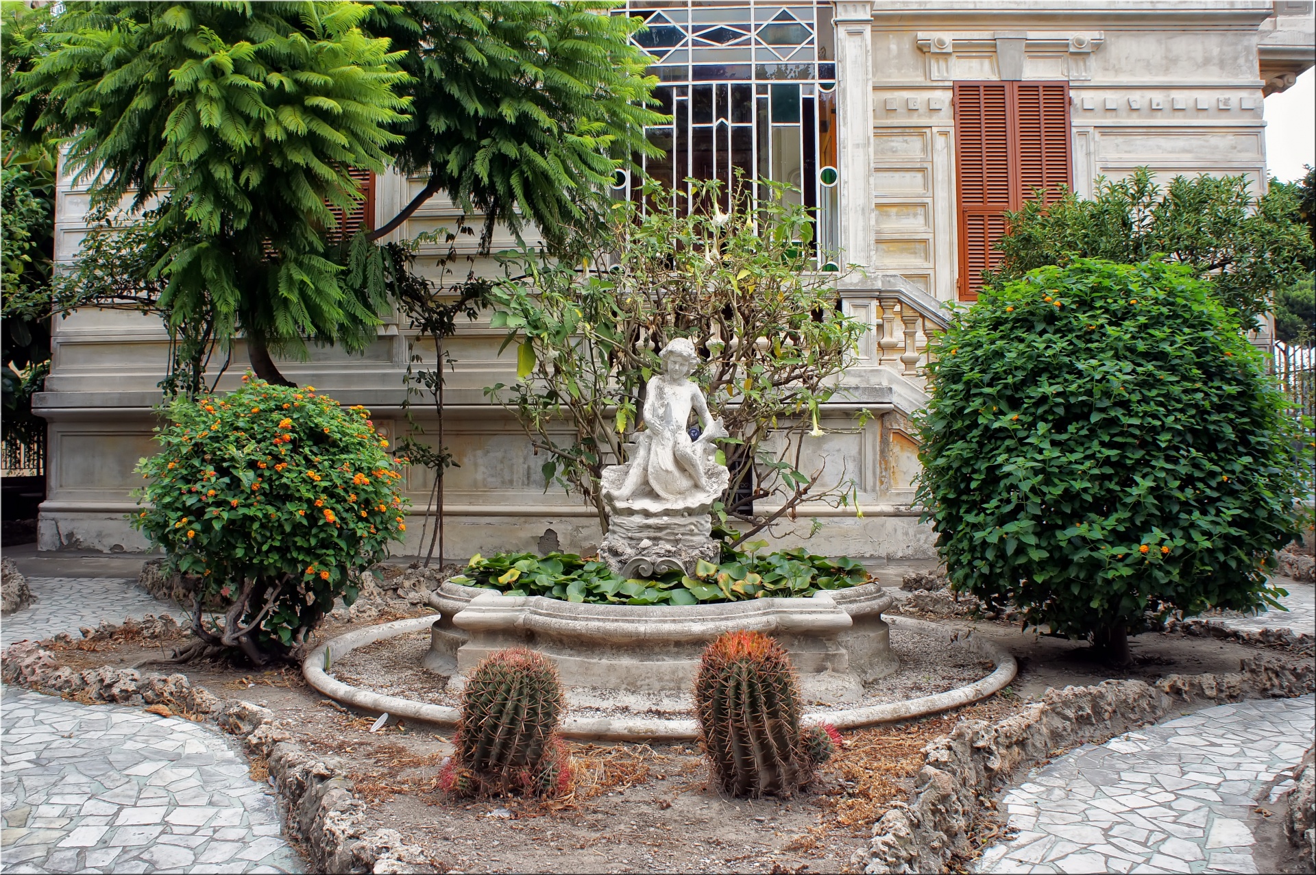 putto statue garden free photo