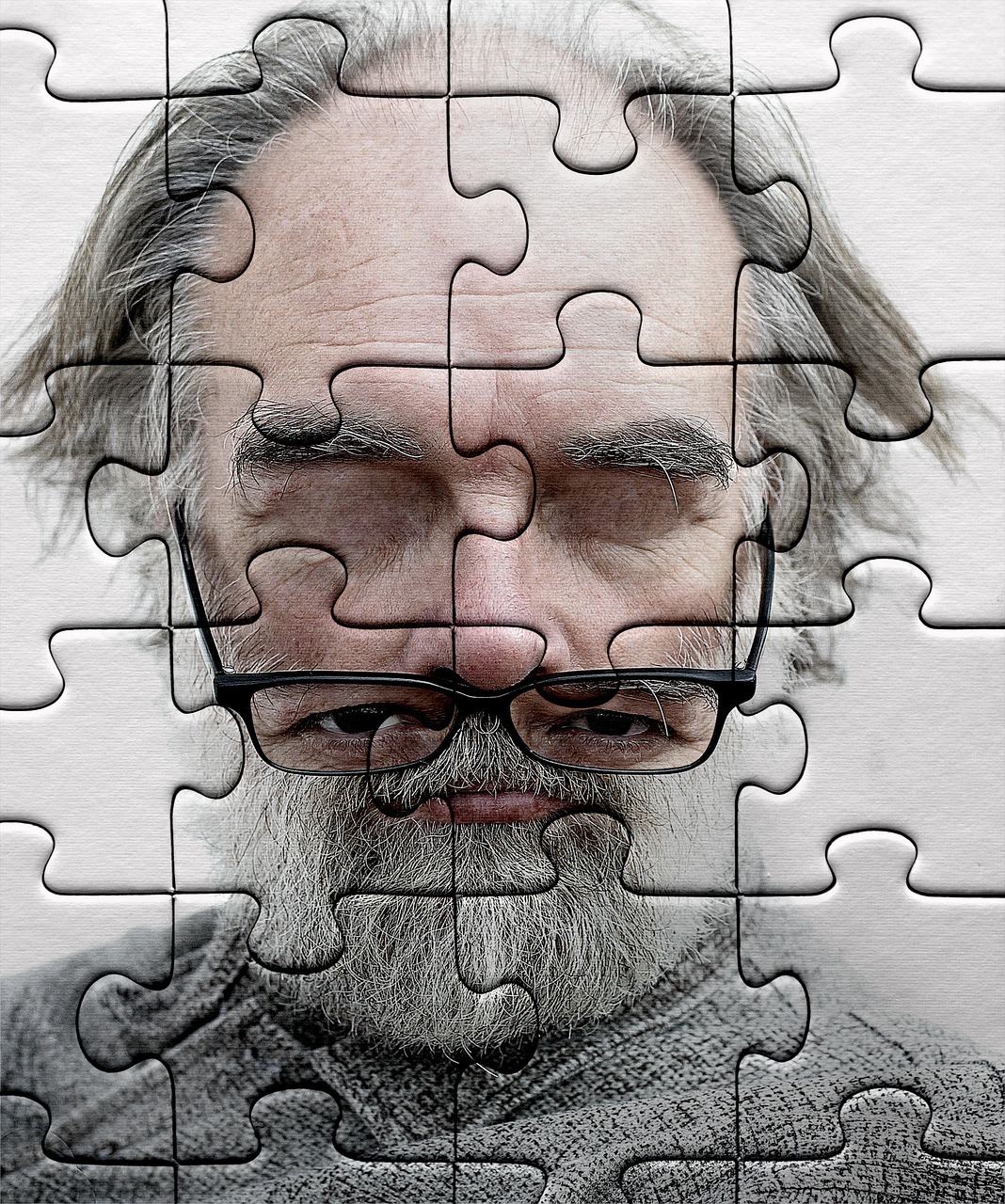 puzzle jigsaw puzzle old man free photo