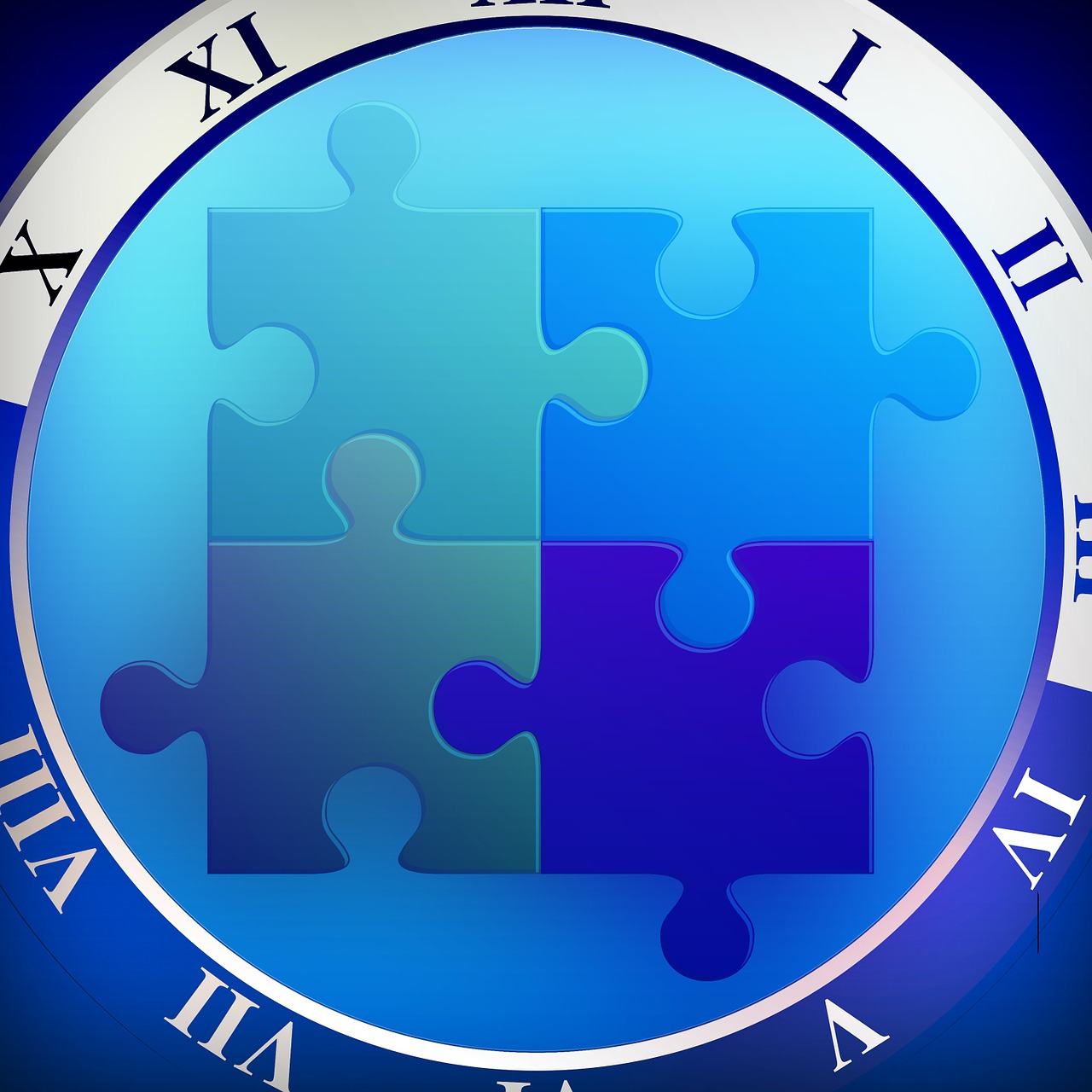 puzzle clock time free photo