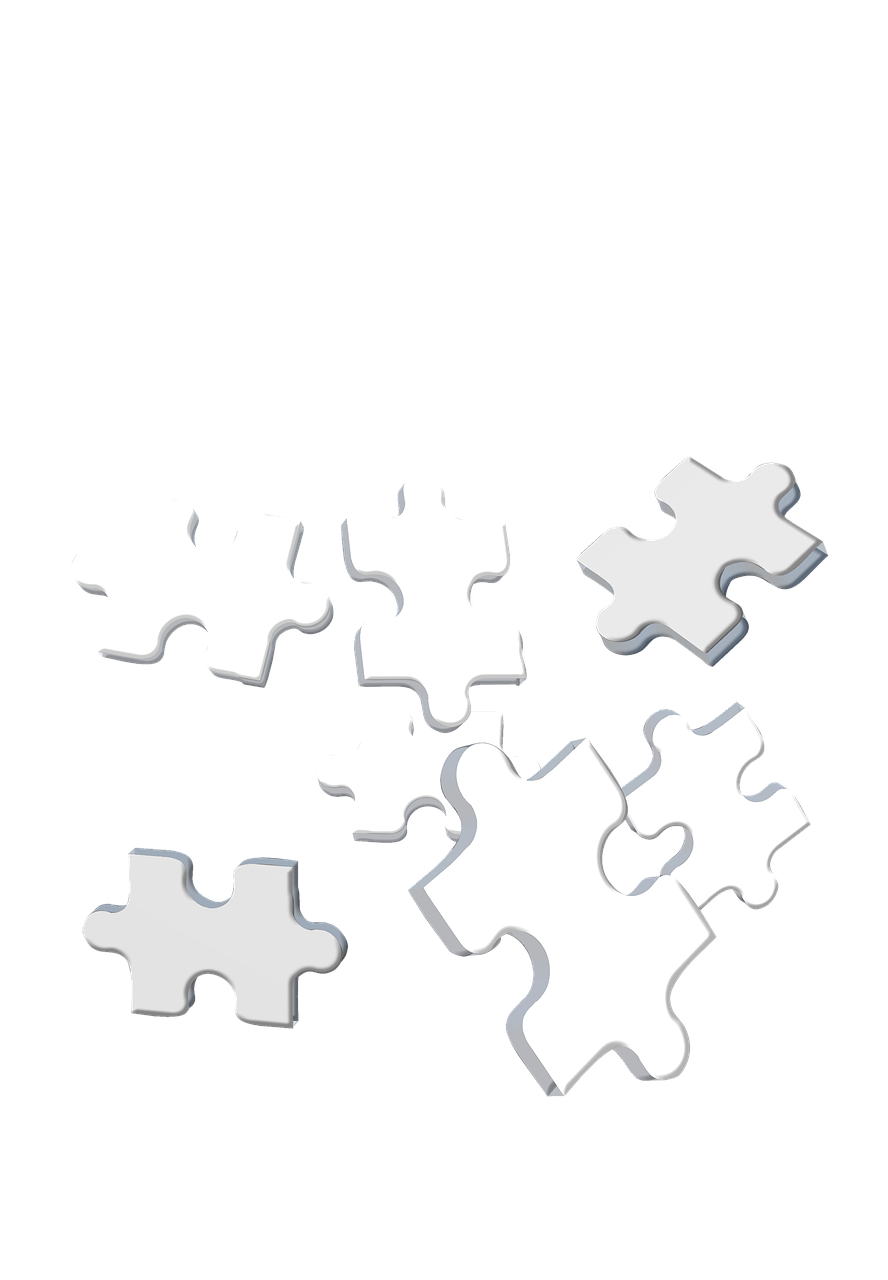 puzzle  3d  white free photo