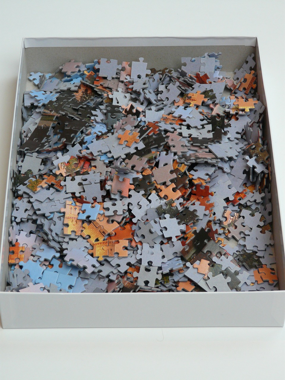 puzzle unfinished cardboard free photo