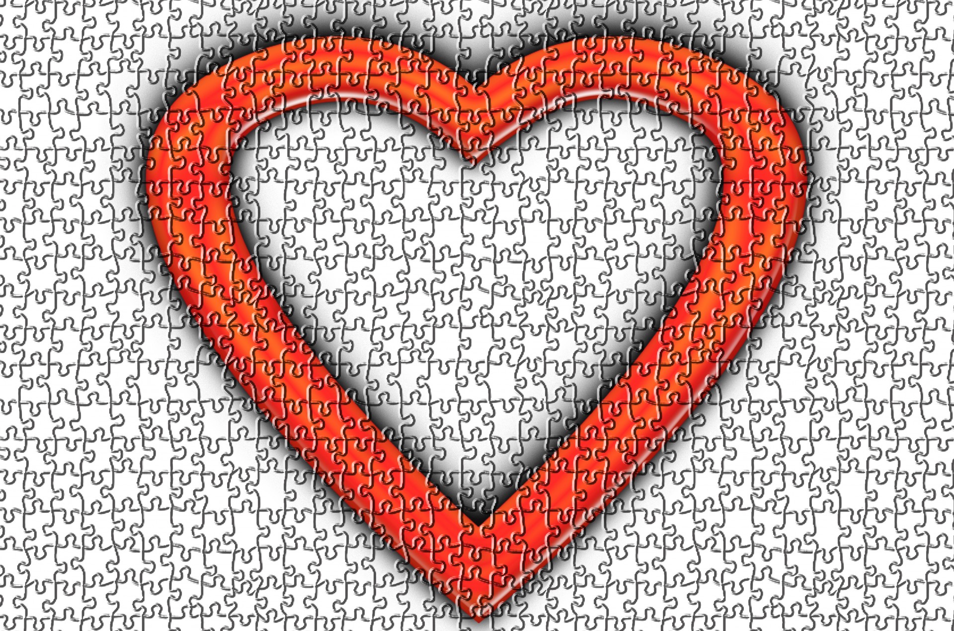 puzzle heart risk free photo