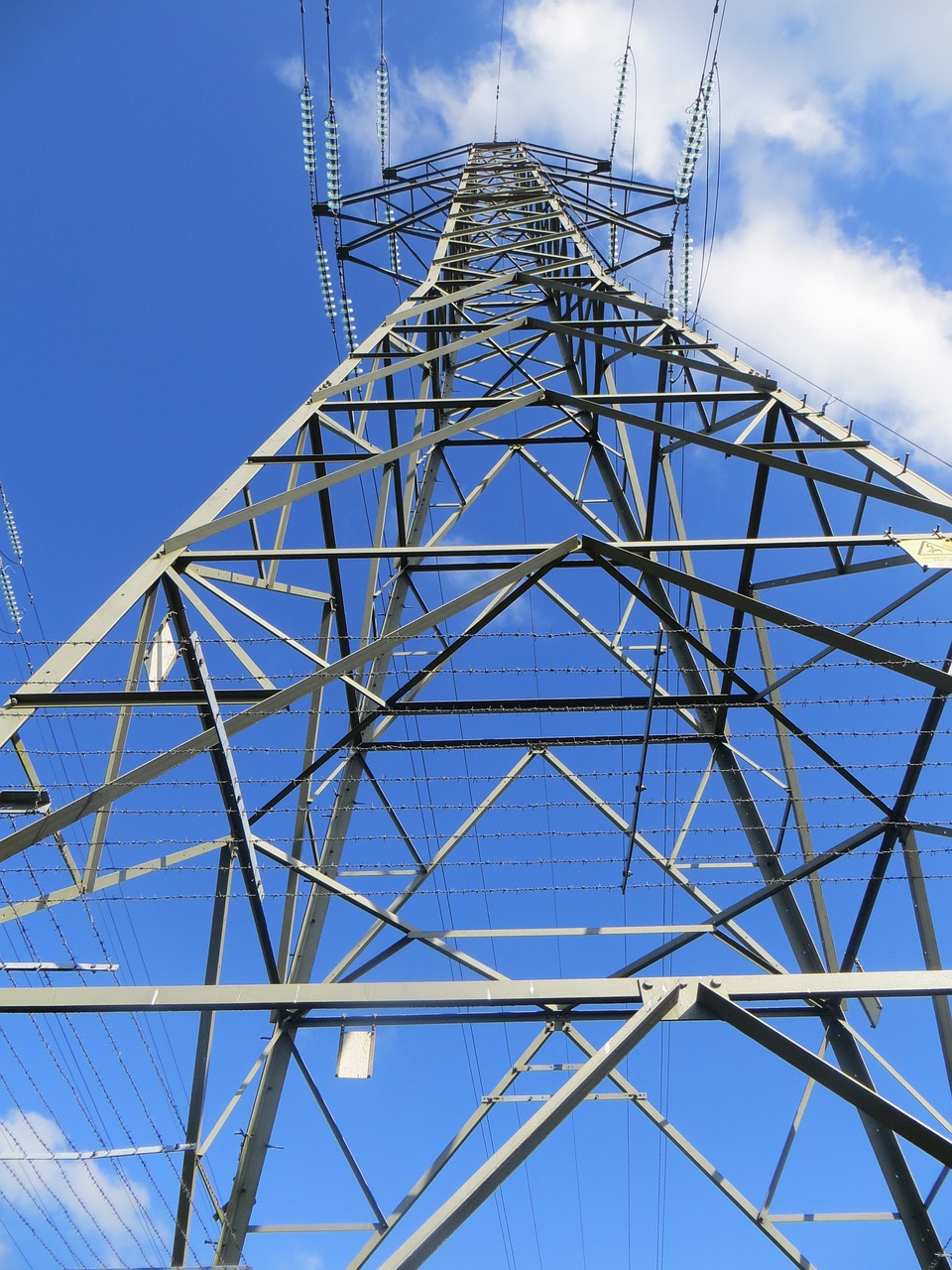 pylon electricity blue free photo