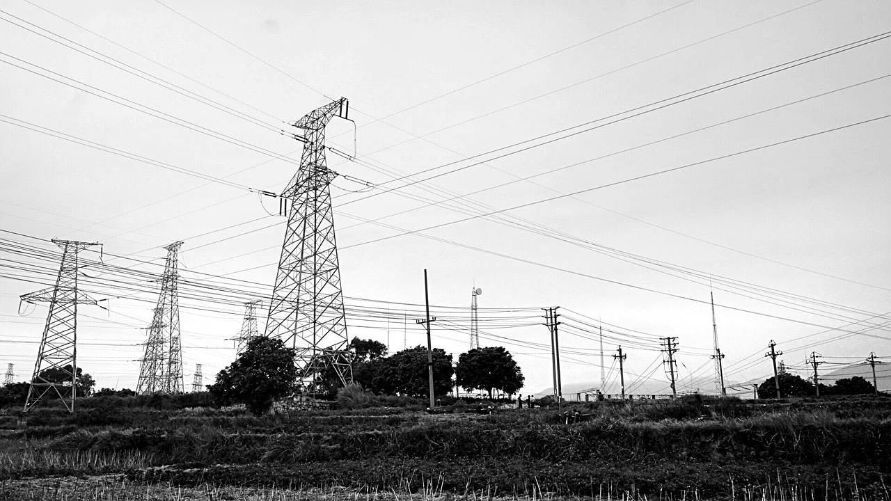 pylons black and white the scenery free photo