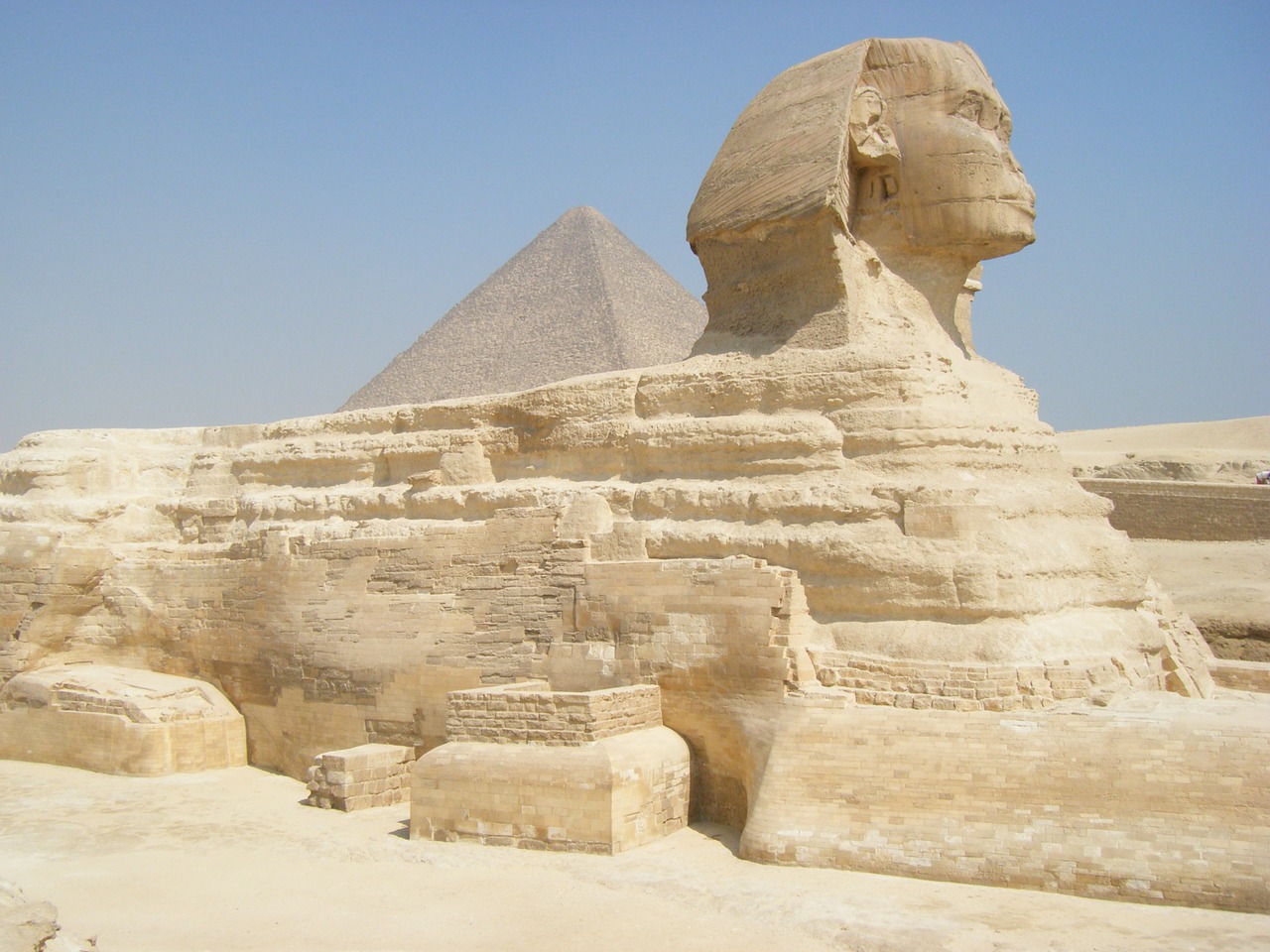 pyramid sphinx egypt free photo