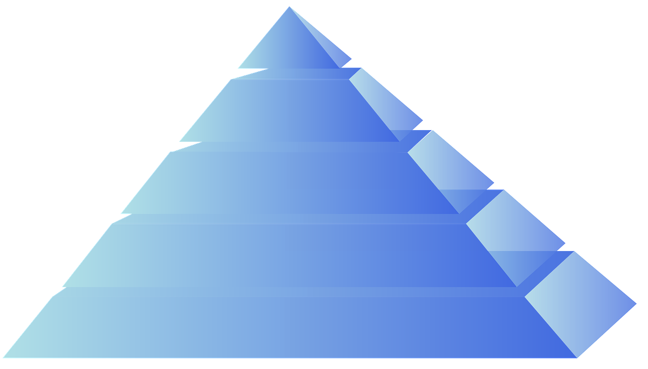 pyramid layers blue free photo