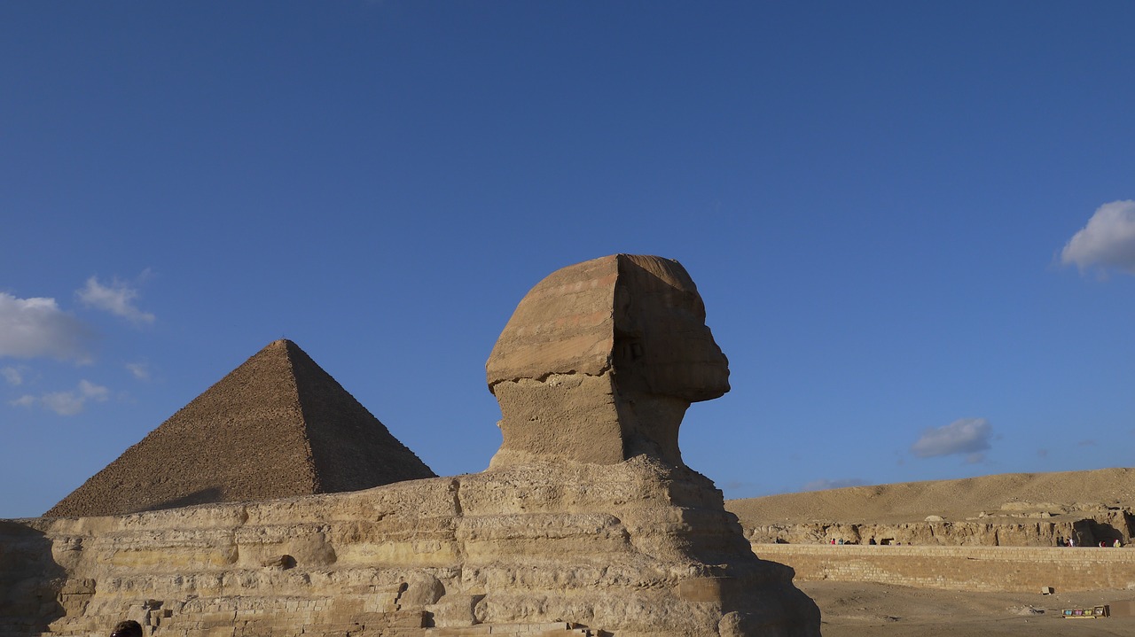 pyramid  sphinx  egypt free photo