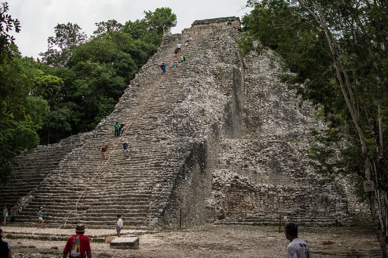 pyramid  mexico  coba free photo