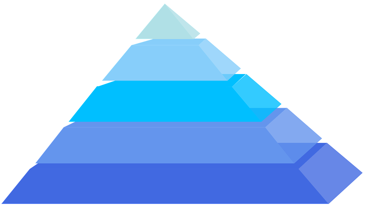 pyramids layers blue free photo